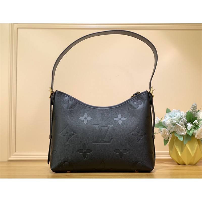 Louis Vuitton CarryAll PM bag in Monogram Empreinte leather Black M46288