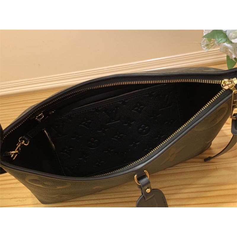 Louis Vuitton CarryAll PM bag in Monogram Empreinte leather Black M46288