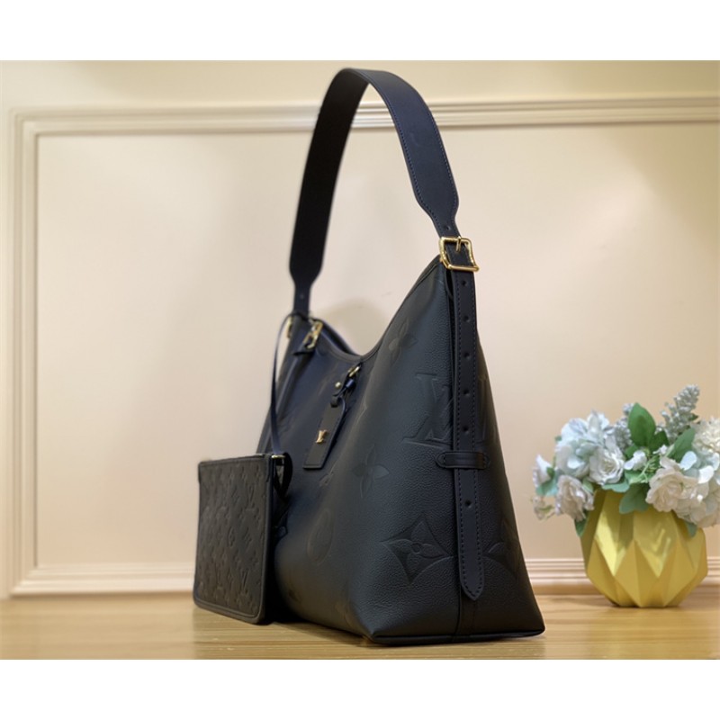 Louis Vuitton CarryAll MM bag in Monogram Empreinte leather Black M46289