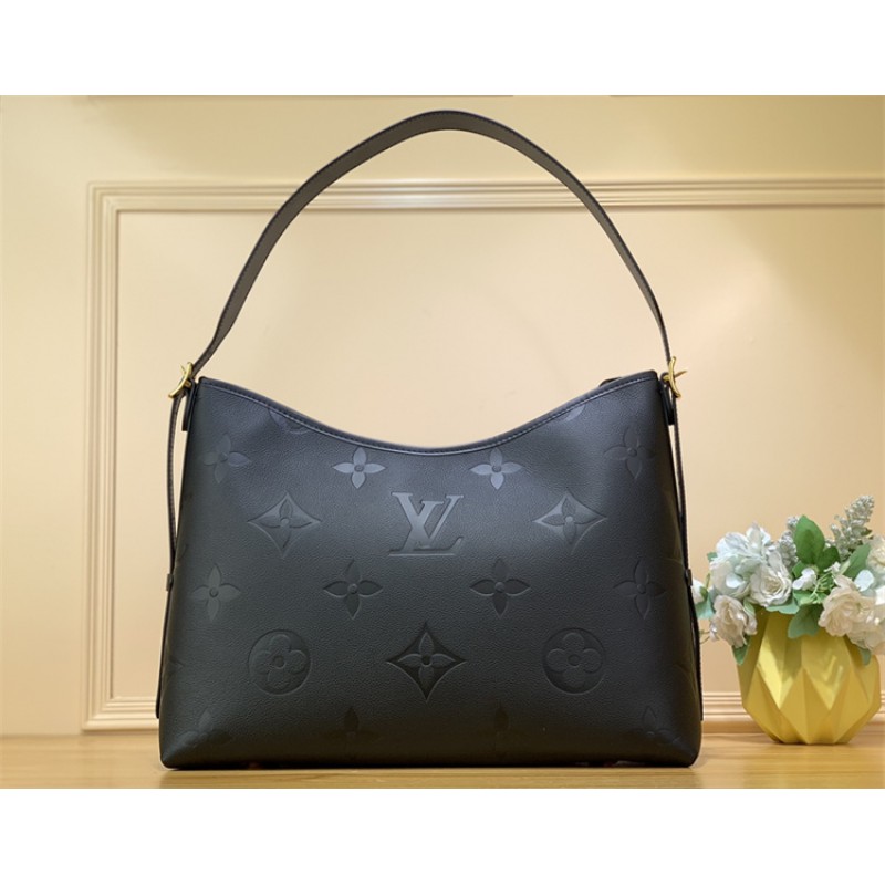 Louis Vuitton CarryAll MM bag in Monogram Empreinte leather Black M46289