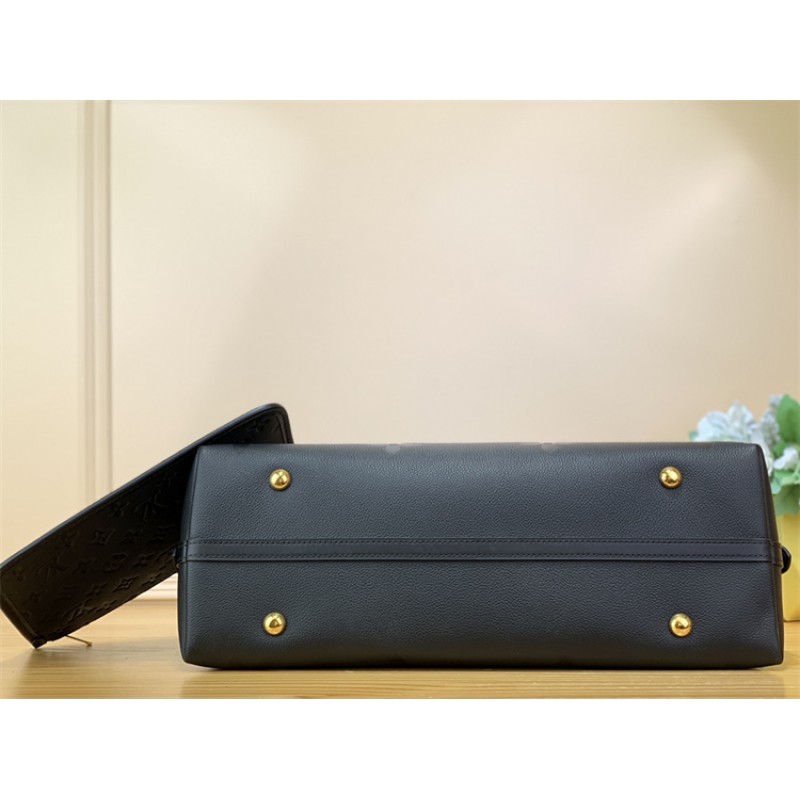 Louis Vuitton CarryAll MM bag in Monogram Empreinte leather Black M46289