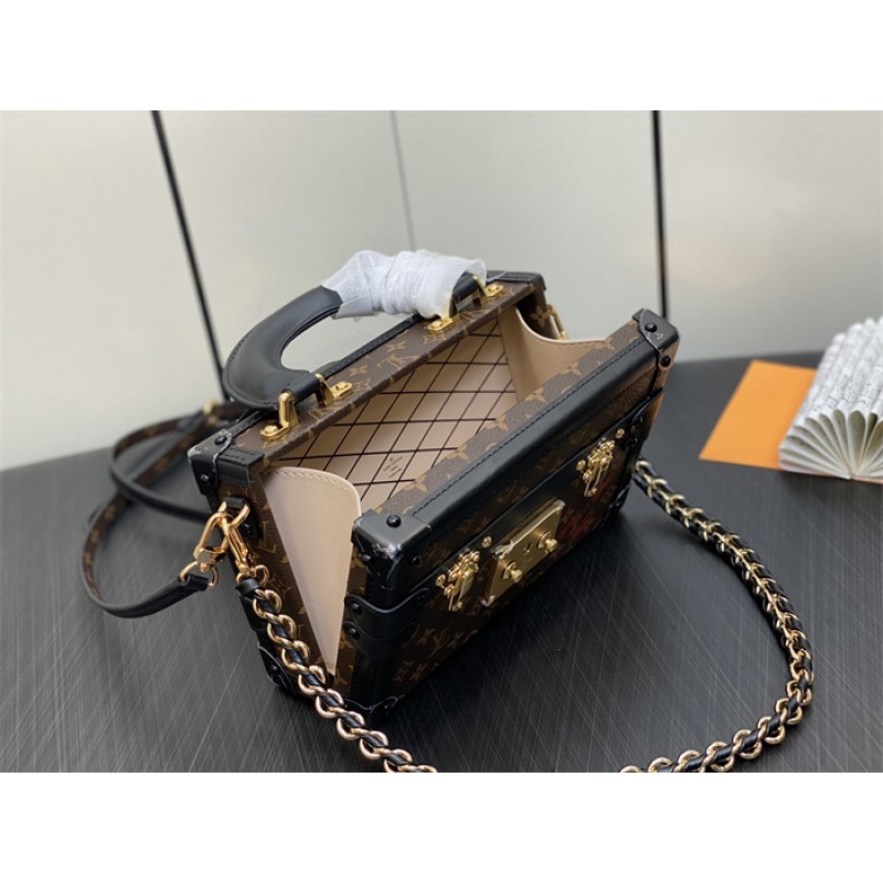 Louis Vuitton Petite Malle Capitale Monogram Canvas Handbag  M46755