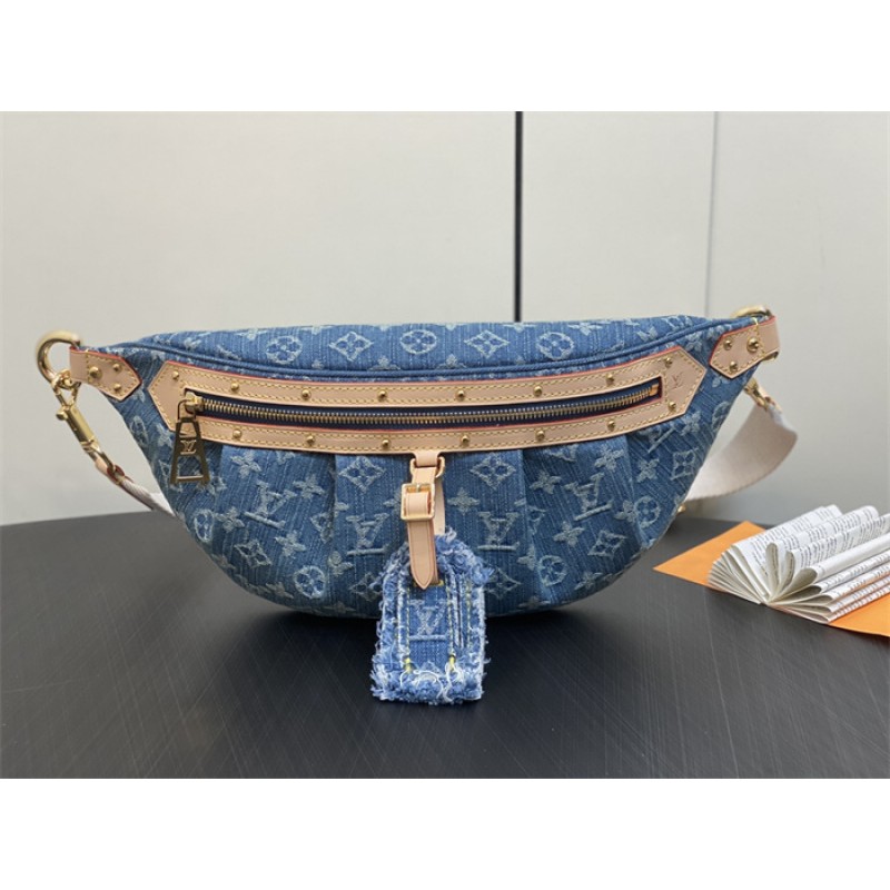 Louis Vuitton High Rise Monogram Denim Bumbag M46837