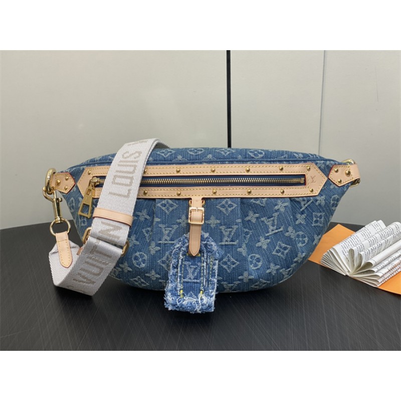 Louis Vuitton High Rise Monogram Denim Bumbag M46837