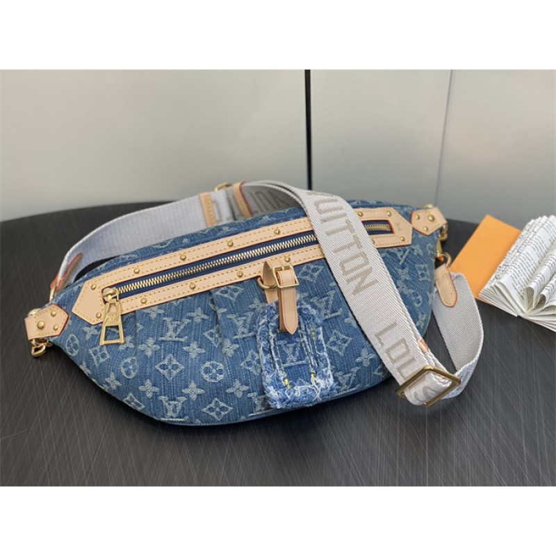 Louis Vuitton High Rise Monogram Denim Bumbag M46837
