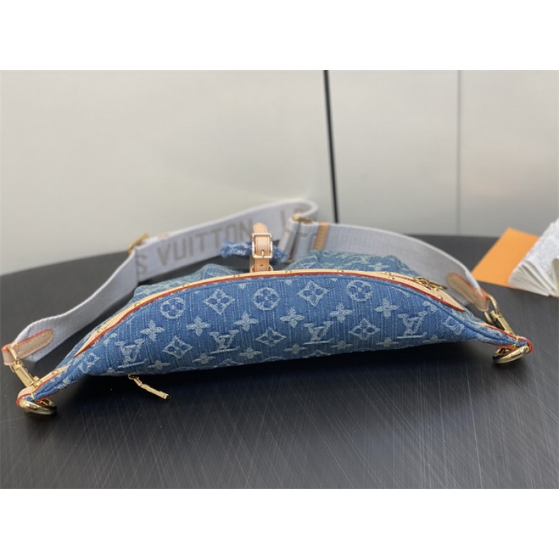 Louis Vuitton High Rise Monogram Denim Bumbag M46837