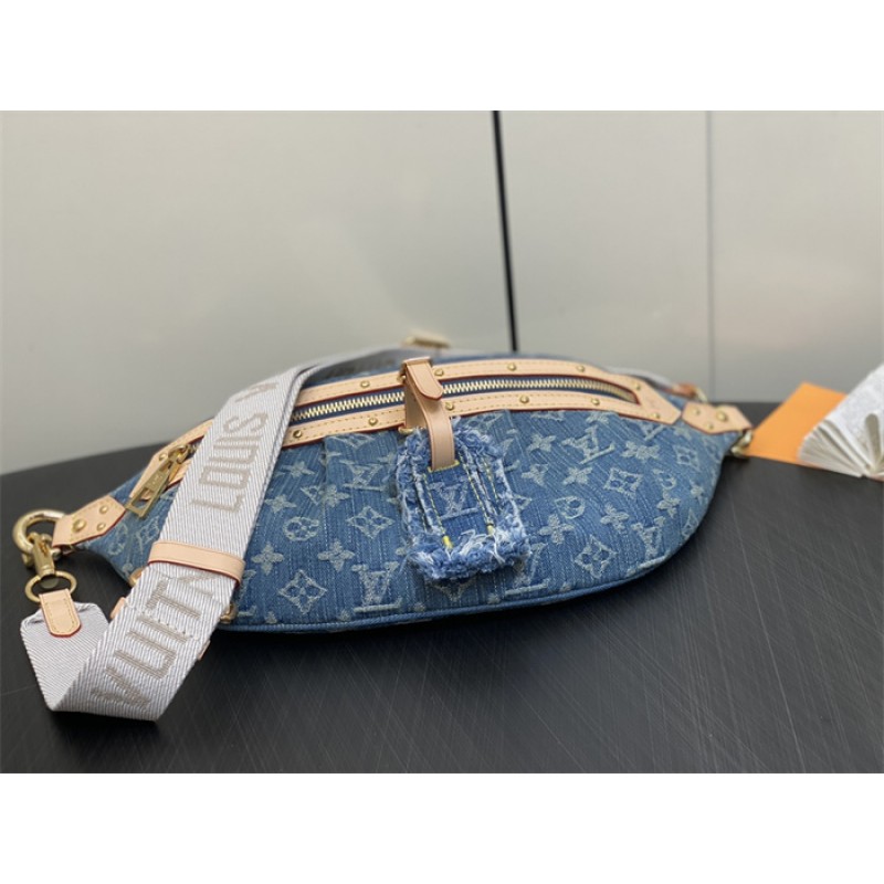 Louis Vuitton High Rise Monogram Denim Bumbag M46837