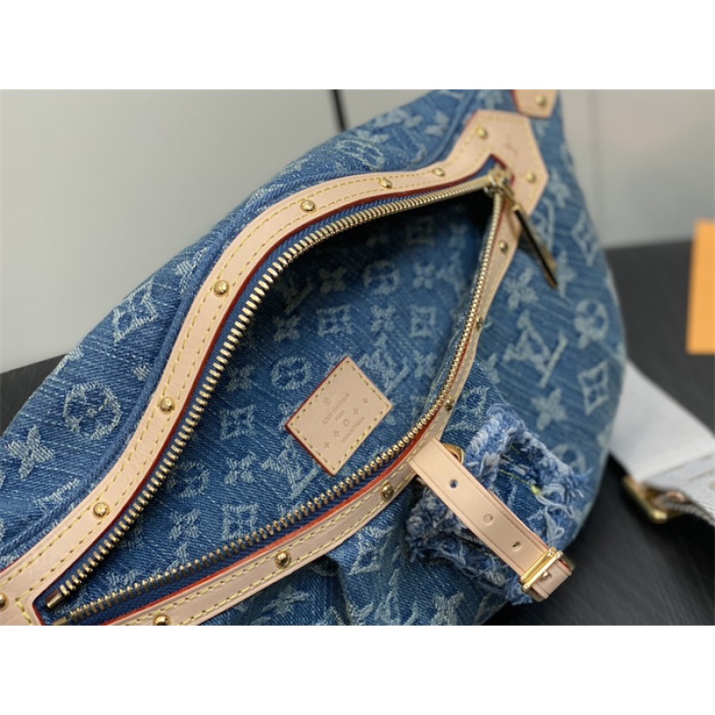 Louis Vuitton High Rise Monogram Denim Bumbag M46837