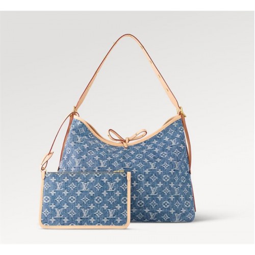 Louis Vuitton Carryall MM Monogram Denim Handbag M46855