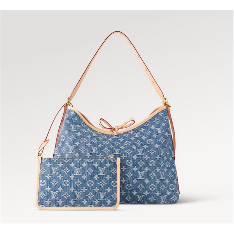 Louis Vuitton Carryall MM Monogram Denim Handbag M46855