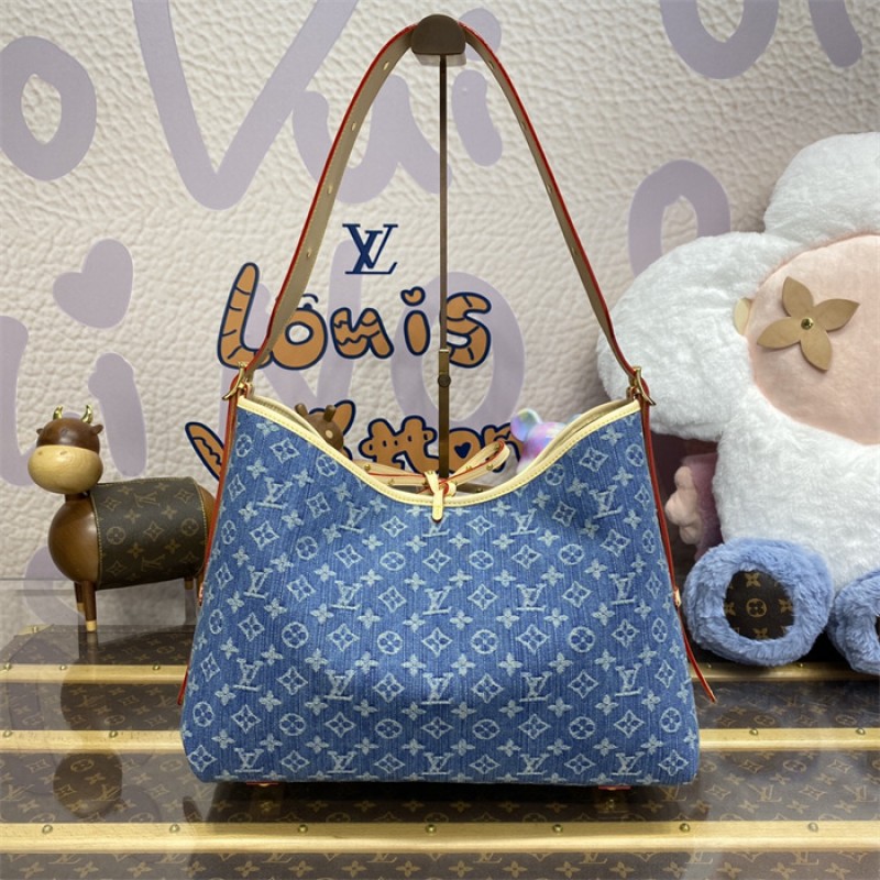 Louis Vuitton Carryall MM Monogram Denim Handbag M46855