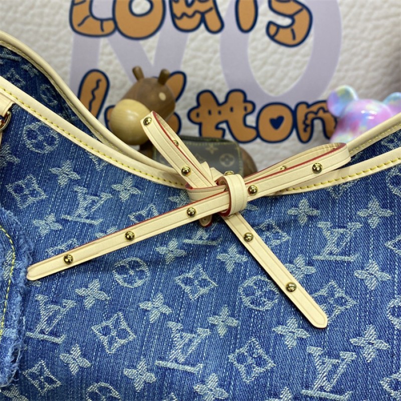 Louis Vuitton Carryall MM Monogram Denim Handbag M46855