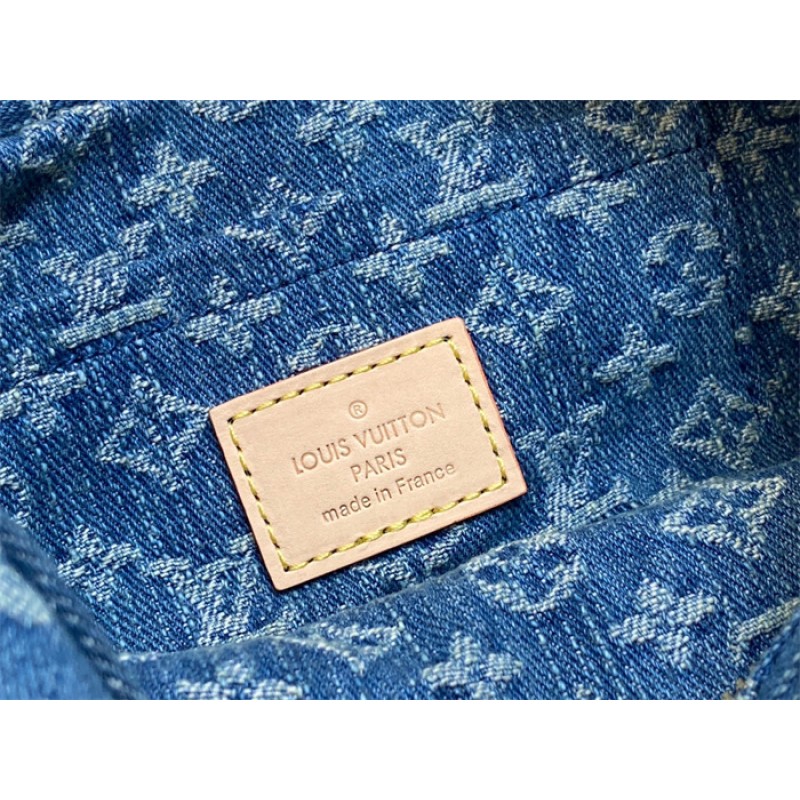 Louis Vuitton Croissant MM Monogram Denim Handbag M46856