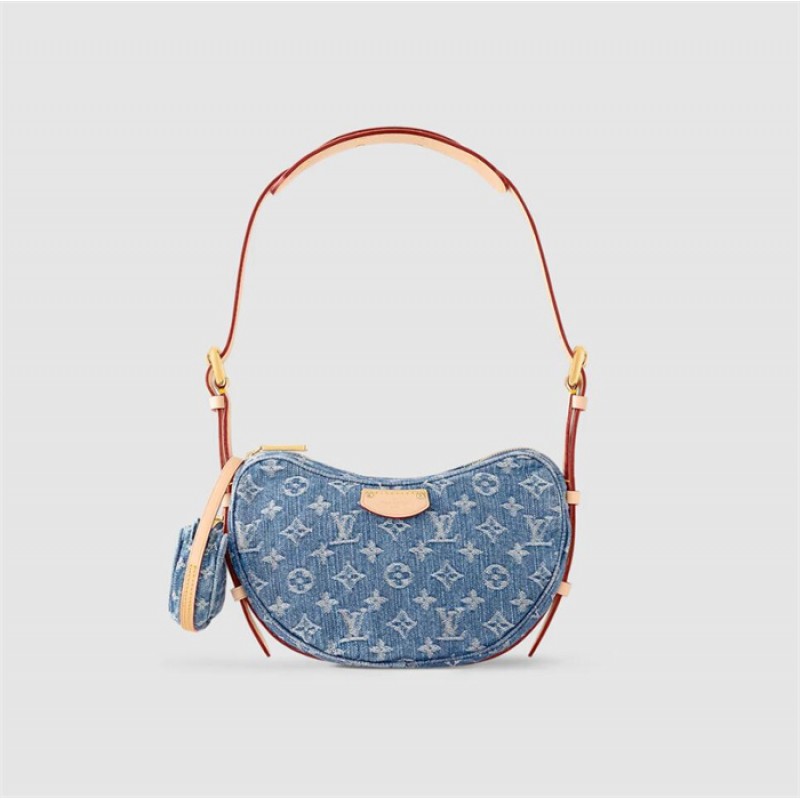 Louis Vuitton Croissant MM Monogram Denim Handbag M46856
