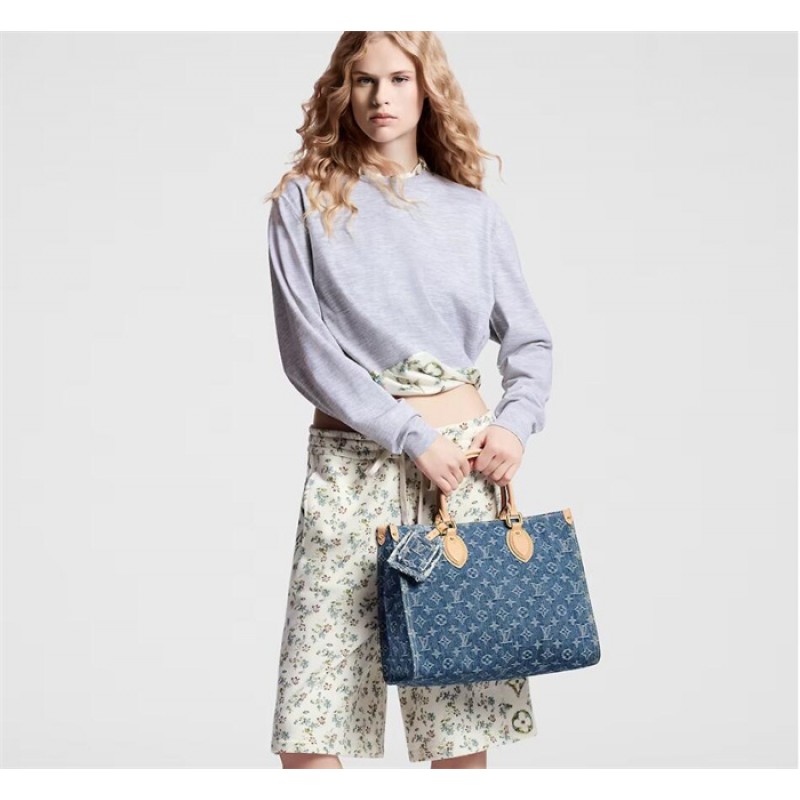 Louis Vuitton Onthego MM Monogram Denim handbag M46871