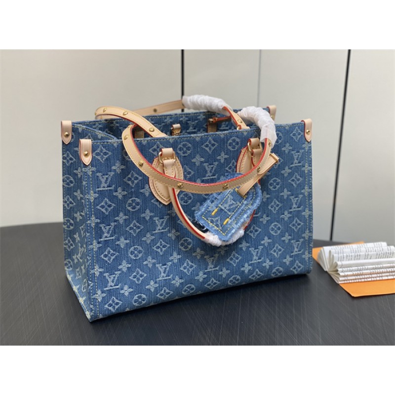 Louis Vuitton Onthego MM Monogram Denim handbag M46871