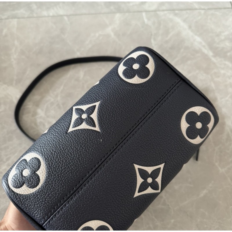 Louis Vuitton Bicolor Monogram Empreinte Leather Handbags Chain Bags and Clutches Speedy Bandoulière 20 M47048