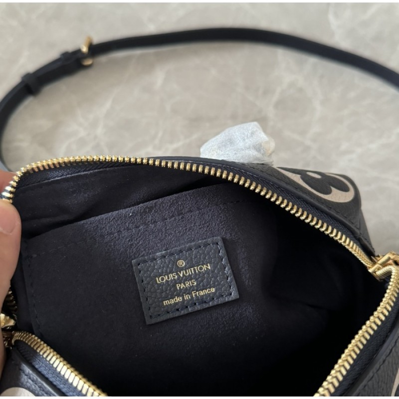 Louis Vuitton Bicolor Monogram Empreinte Leather Handbags Chain Bags and Clutches Speedy Bandoulière 20 M47048