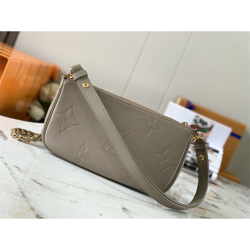 Louis Vuitton Multi Pochette Accessoires Monogram Empreinte Leather Handbag M80399Grey