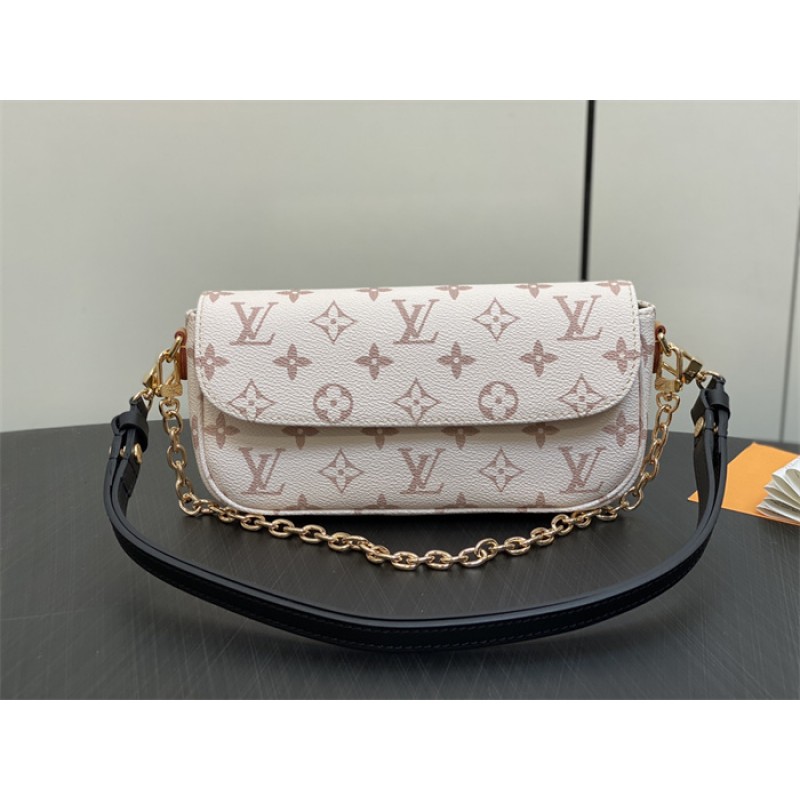 Louis Vuitton Monogram Dune canvas Lvy Wallet On Chain M83091