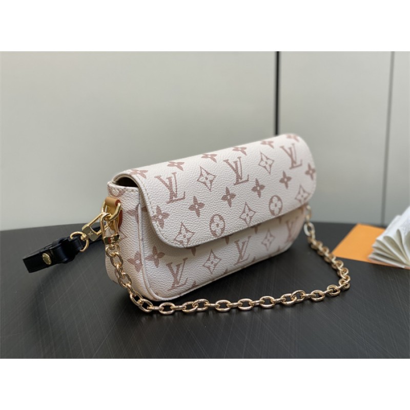 Louis Vuitton Monogram Dune canvas Lvy Wallet On Chain M83091
