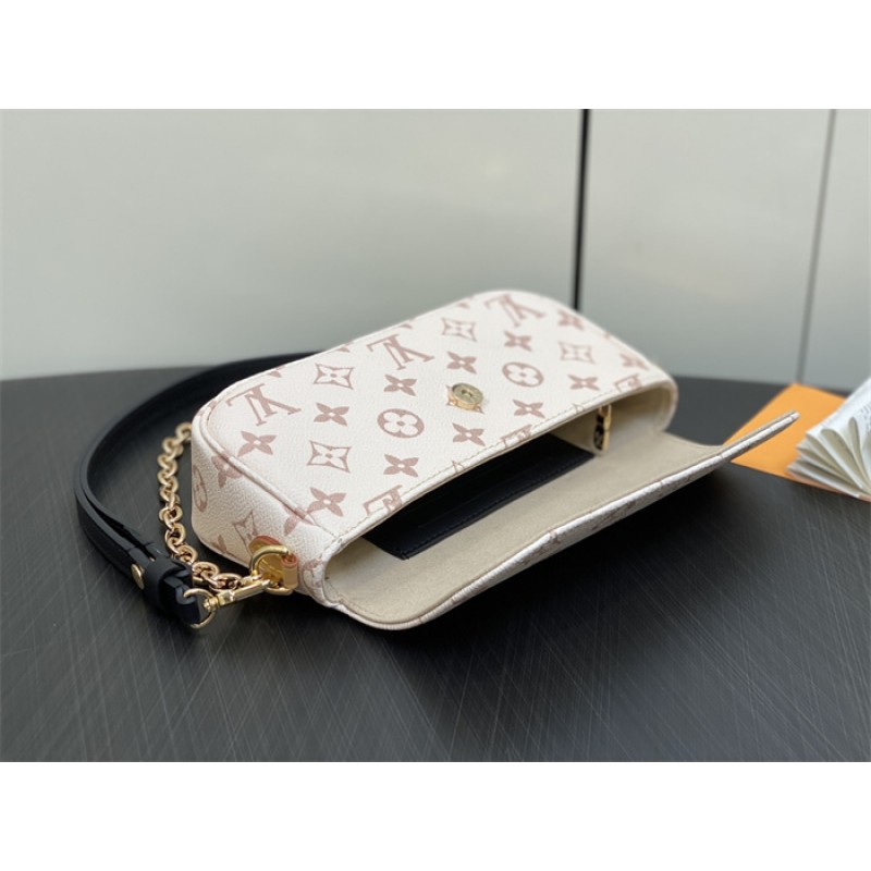 Louis Vuitton Monogram Dune canvas Lvy Wallet On Chain M83091