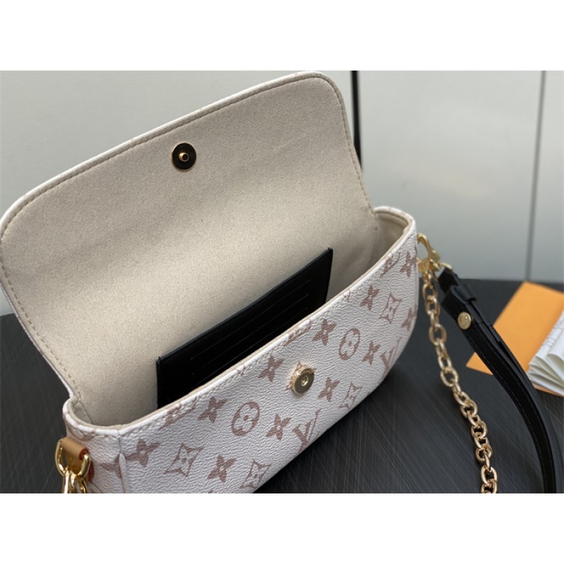 Louis Vuitton Monogram Dune canvas Lvy Wallet On Chain M83091