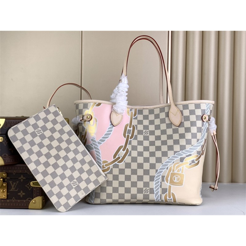 Louis Vuitton Neverfull MM Damier Azur Handbag N40471