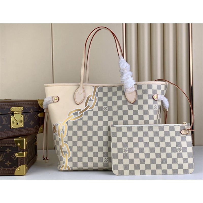 Louis Vuitton Neverfull MM Damier Azur Handbag N40471
