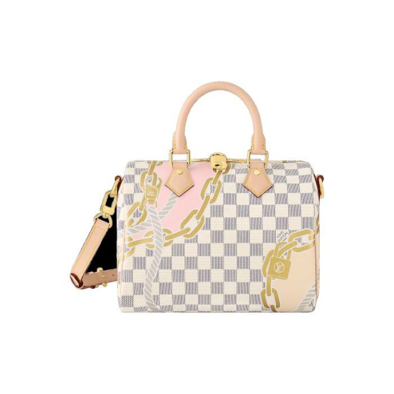 Louis Vuitton Speedy Bandoulière 25 Damier Azur Handbag N40473