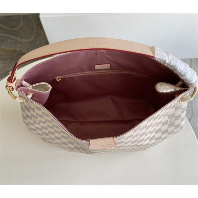 Louis Vuitton Graceful MM Hobo Damier Azur Handbag N42233