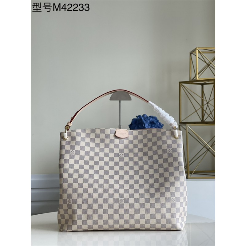 Louis Vuitton Graceful MM Hobo Damier Azur Handbag N42233