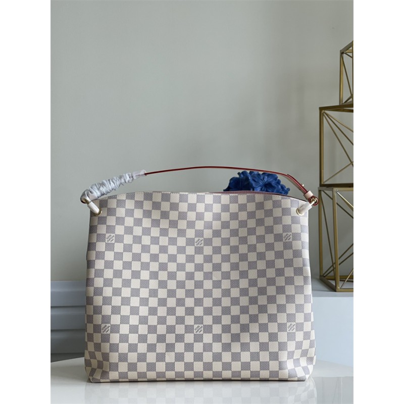 Louis Vuitton Graceful MM Hobo Damier Azur Handbag N42233