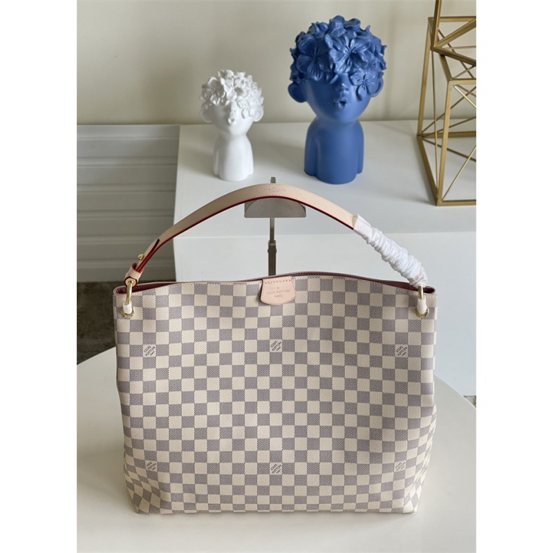 Louis Vuitton Graceful MM Hobo Damier Azur Handbag N42233