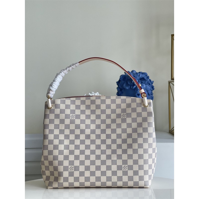 Louis Vuitton Graceful PM Hobo Damier Azur Handbag N42249
