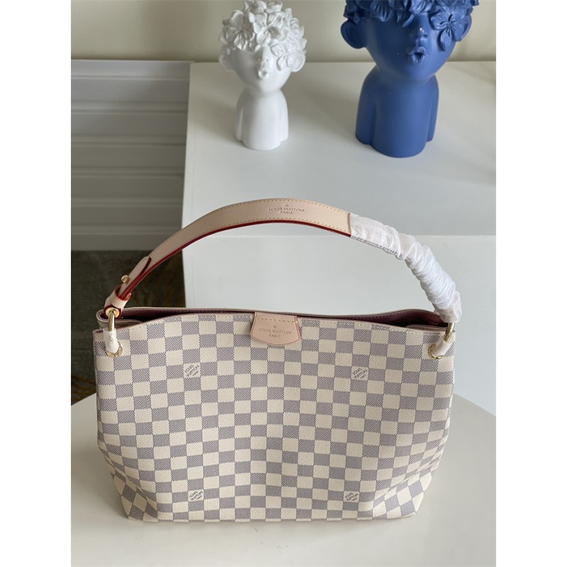 Louis Vuitton Graceful PM Hobo Damier Azur Handbag N42249
