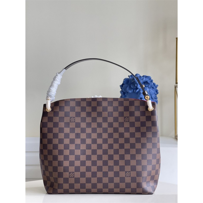 Louis Vuitton Graceful PM Hobo Damier Ebene Handbag N44044