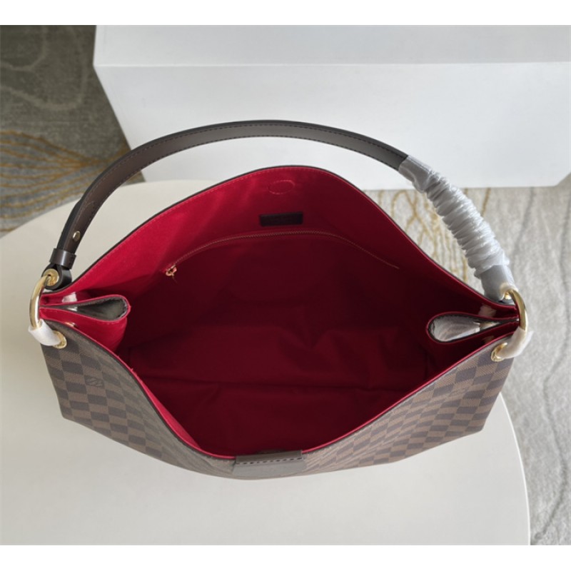 Louis Vuitton Graceful MM Hobo Damier Ebene Handbag N44045