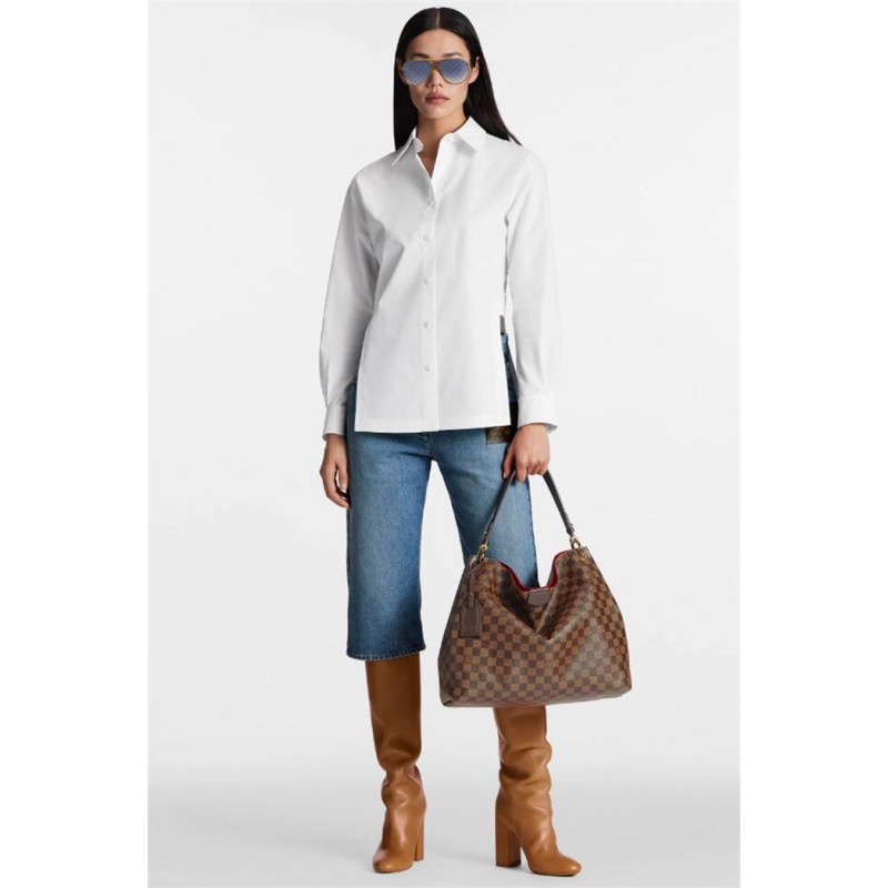 Louis Vuitton Graceful MM Hobo Damier Ebene Handbag N44045