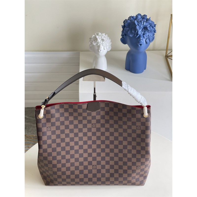 Louis Vuitton Graceful MM Hobo Damier Ebene Handbag N44045