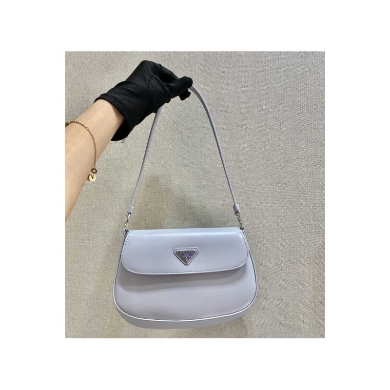 Prada Cleo Brushed Leather Shoulder Bag With Flap 1BD311