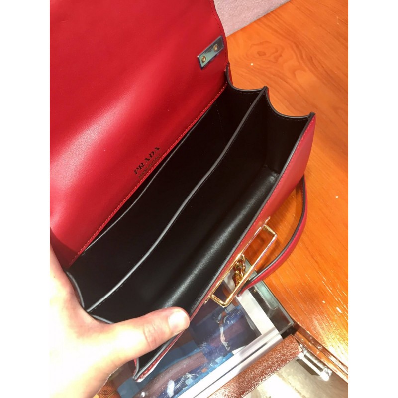 Prada Sidonie Leather Shoulder Bag 1BD184