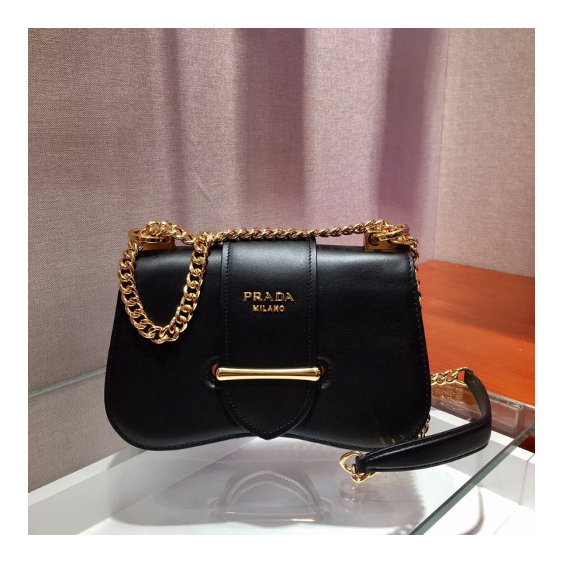 Prada Sidonie Leather Shoulder Bag 1BD184