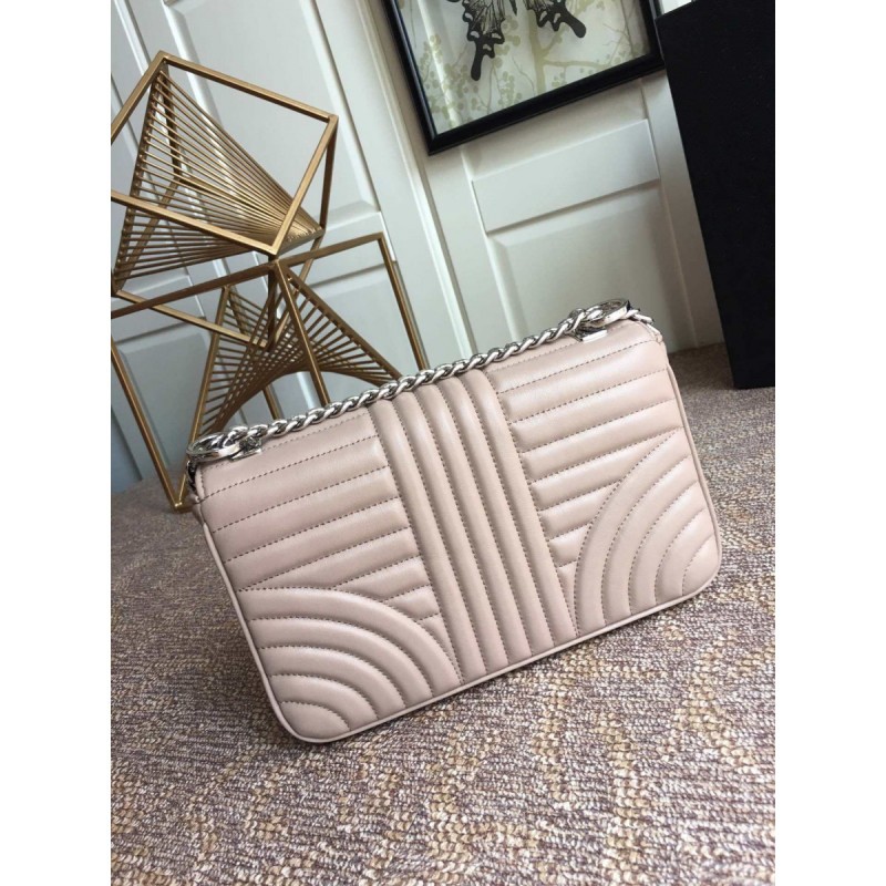 Prada Diagramme Medium Leather Bag 1BD108 Silver Hardware