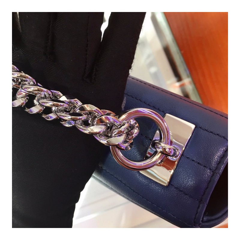 Prada Diagramme Medium Leather Bag 1BD108 Silver Hardware