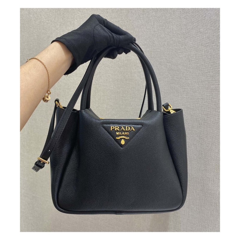 Prada Deerskin Leather Should Tote Bag 1BC145
