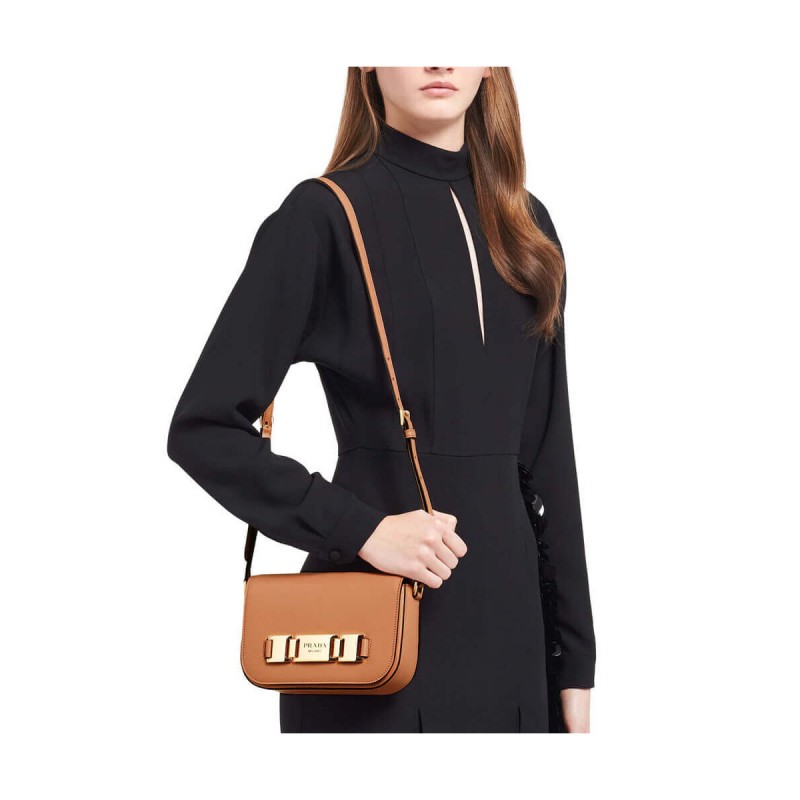 Prada Calf Leather Shoulder Bag 1BD244