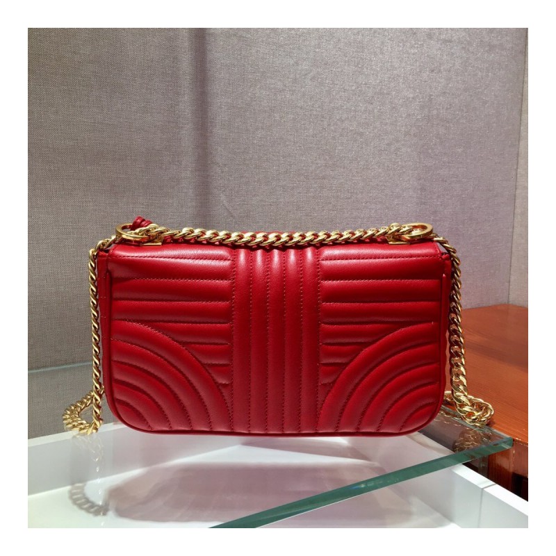 Prada Diagramme Medium Leather Bag 1BD108 Gold Hardware