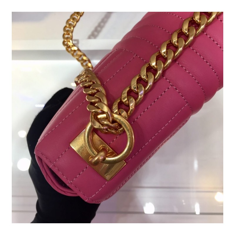 Prada Diagramme Medium Leather Bag 1BD108 Gold Hardware