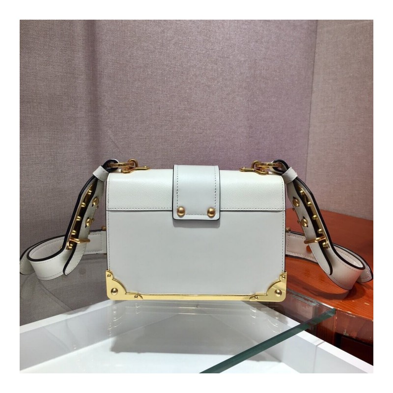 Prada Cahier Leather Shoulder Bag 1BD045